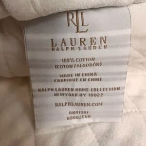 Lauren Ralph Lauren Home Collection Euro Pillow Shams, pre-owned cream 20x20